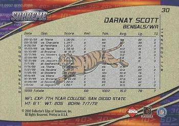 2000 Collector's Edge Supreme #30 Darnay Scott Back
