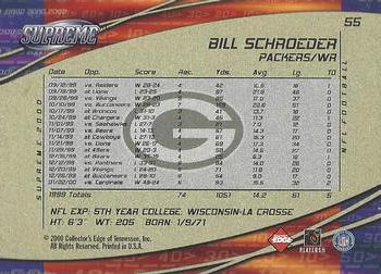 2000 Collector's Edge Supreme #55 Bill Schroeder Back