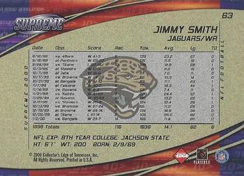 2000 Collector's Edge Supreme #63 Jimmy Smith Back