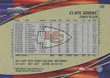2000 Collector's Edge Supreme #70 Elvis Grbac Back