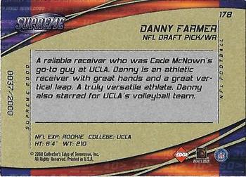 2000 Collector's Edge Supreme #178 Danny Farmer Back