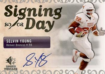 2007 SP Rookie Threads - Signing Day Autographs #SDA-SY Selvin Young Front