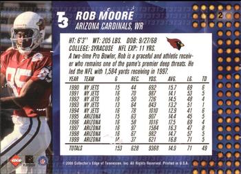 2000 Collector's Edge T3 #2 Rob Moore Back