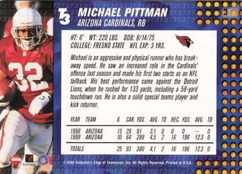 2000 Collector's Edge T3 #3 Michael Pittman Back