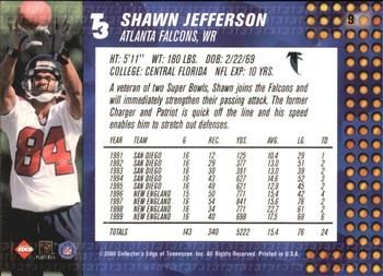 2000 Collector's Edge T3 #9 Shawn Jefferson Back