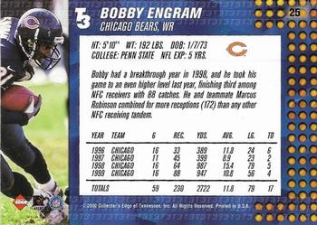 2000 Collector's Edge T3 #25 Bobby Engram Back
