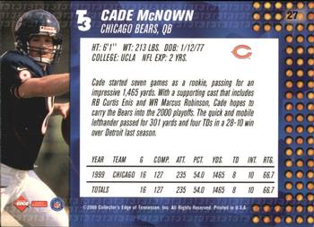 2000 Collector's Edge T3 #27 Cade McNown Back