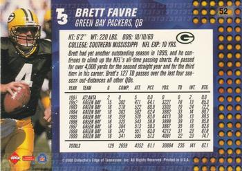 2000 Collector's Edge T3 #52 Brett Favre Back