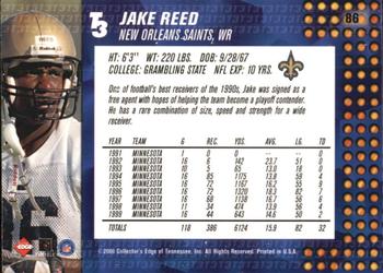 2000 Collector's Edge T3 #86 Jake Reed Back