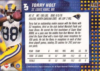 2000 Collector's Edge T3 #115 Torry Holt Back