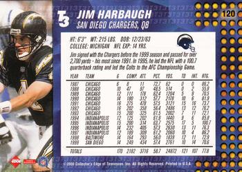 2000 Collector's Edge T3 #120 Jim Harbaugh Back