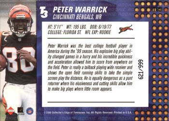 2000 Collector's Edge T3 #165 Peter Warrick Back