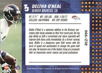 2000 Collector's Edge T3 #174 Deltha O'Neal Back