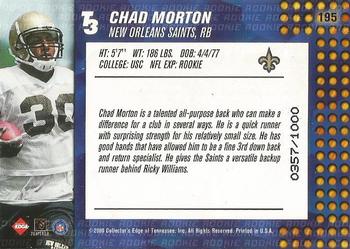 2000 Collector's Edge T3 #195 Chad Morton Back