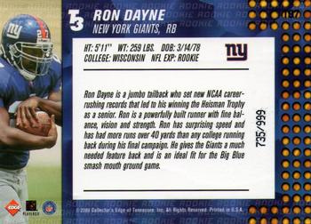 2000 Collector's Edge T3 #197 Ron Dayne Back