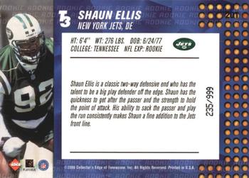 2000 Collector's Edge T3 #201 Shaun Ellis Back
