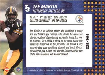 2000 Collector's Edge T3 #209 Tee Martin Back