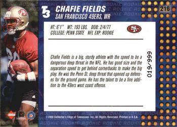 2000 Collector's Edge T3 #216 Chafie Fields Back