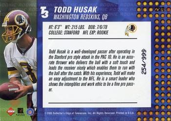 2000 Collector's Edge T3 #224 Todd Husak Back