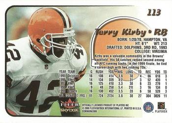 2000 SkyBox Dominion #113 Terry Kirby Back