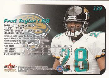 2000 SkyBox Dominion #139 Fred Taylor Back