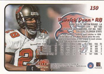 2000 SkyBox Dominion #150 Warrick Dunn Back