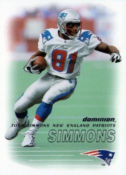 2000 SkyBox Dominion #164 Tony Simmons Front