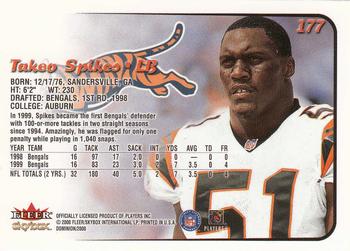 2000 SkyBox Dominion #177 Takeo Spikes Back