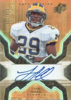 2007 SPx - Gold Rookies #186 Leon Hall Front