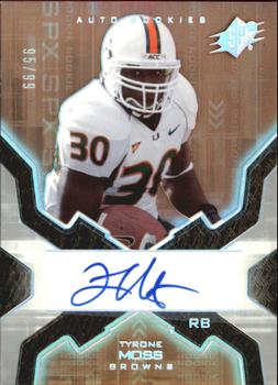 2007 SPx - Silver Holofoil Rookies #166 Tyrone Moss Front