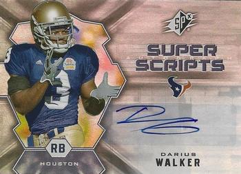 2007 SPx - Super Scripts Autographs #SS-DW Darius Walker Front