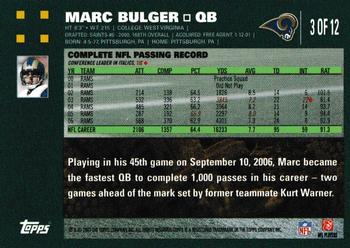 2007 Topps - All-Pro Team #3 Marc Bulger Back