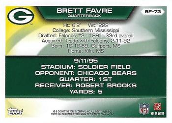 2007 Topps - Brett Favre Collection #BF-73 Brett Favre Back