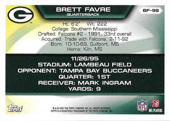 2007 Topps - Brett Favre Collection #BF-96 Brett Favre Back