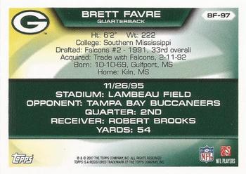 2007 Topps - Brett Favre Collection #BF-97 Brett Favre Back