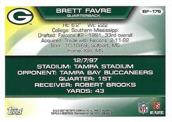 2007 Topps - Brett Favre Collection #BF-176 Brett Favre Back
