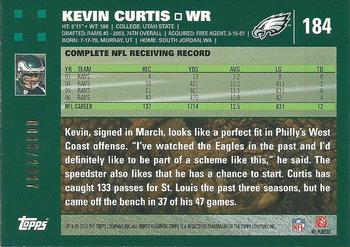 2007 Topps - Copper #184 Kevin Curtis Back