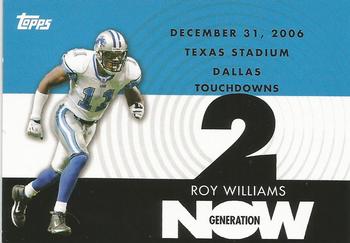 2007 Topps - Generation Now #GN-RW1 Roy Williams Front