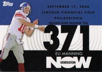 2007 Topps - Generation Now #GN-EM1 Eli Manning Front