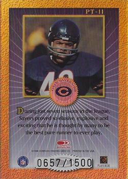2000 Donruss Elite - Passing the Torch #PT-11 Gale Sayers Back
