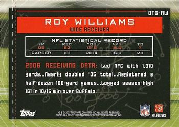 2007 Topps - Own the Game #OTG-RW Roy Williams Back