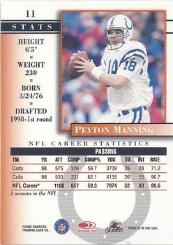 2000 Donruss Preferred #11 Peyton Manning Back