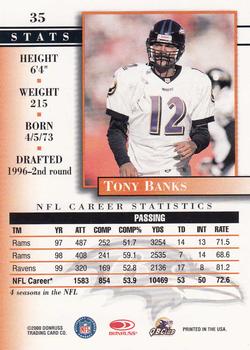 2000 Donruss Preferred #35 Tony Banks Back
