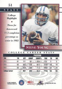 2000 Donruss Preferred #51 Steve Young Back