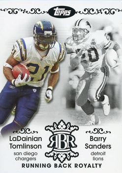 2007 Topps - Running Back Royalty #RBR-TS LaDainian Tomlinson / Barry Sanders Front