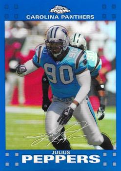 2007 Topps Chrome - Blue Refractors #TC38 Julius Peppers Front
