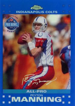 2007 Topps Chrome - Blue Refractors #TC44 Peyton Manning Front