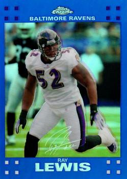 2007 Topps Chrome - Blue Refractors #TC95 Ray Lewis Front