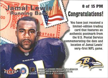 2000 Fleer E-X - NFL Debut Postmarks #8 PM Jamal Lewis Back