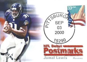 2000 Fleer E-X - NFL Debut Postmarks #8 PM Jamal Lewis Front
